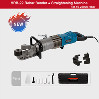 Cintreuse portative de barres d'armature de 10-22mm et redresseuse 1150W HRB-22